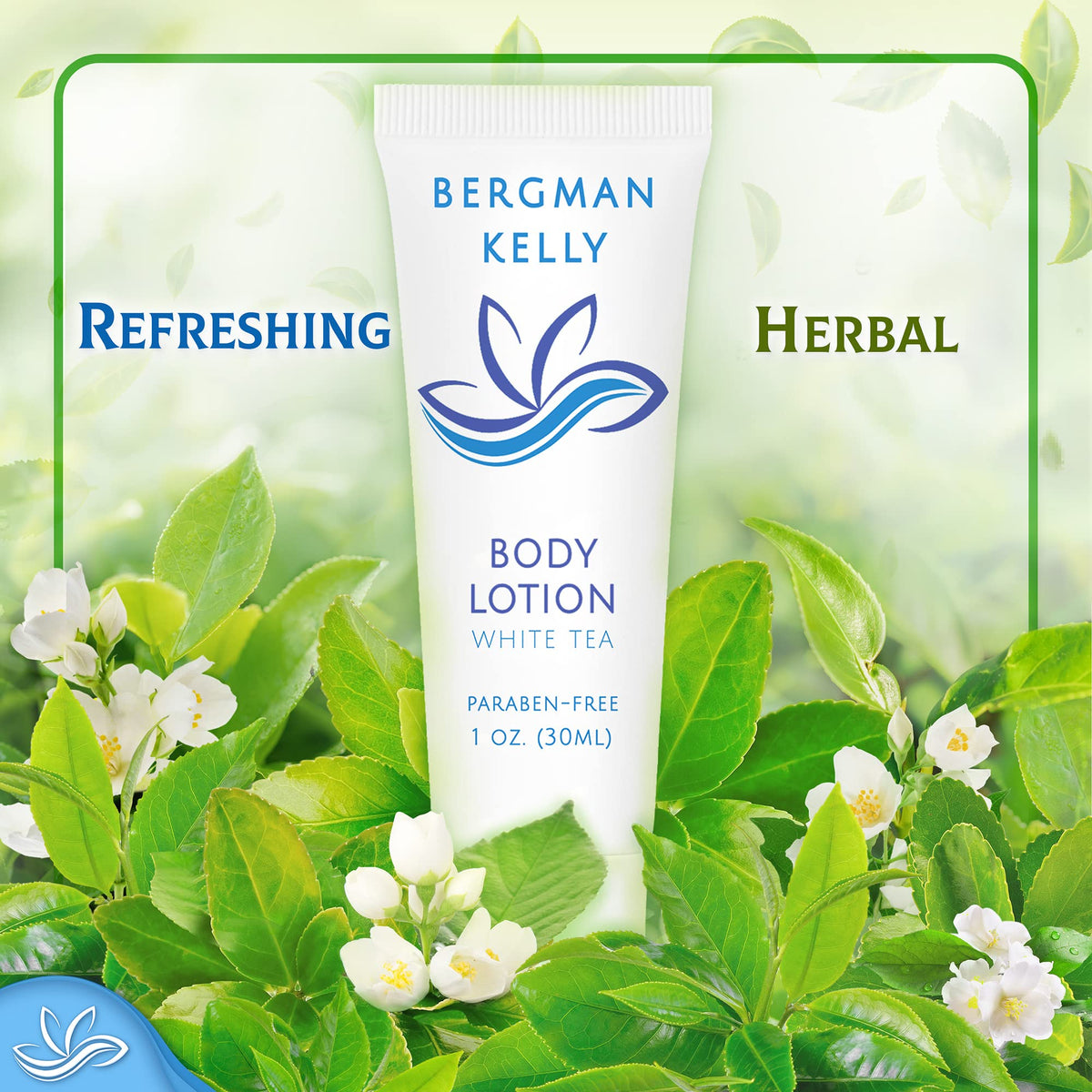 BERGMAN KELLY lotion texture on a spoon showing lightweight absorption benefit