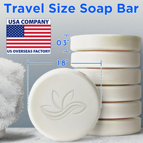 BERGMAN KELLY round unwrapped soap top view showing texture and delicate fragrance