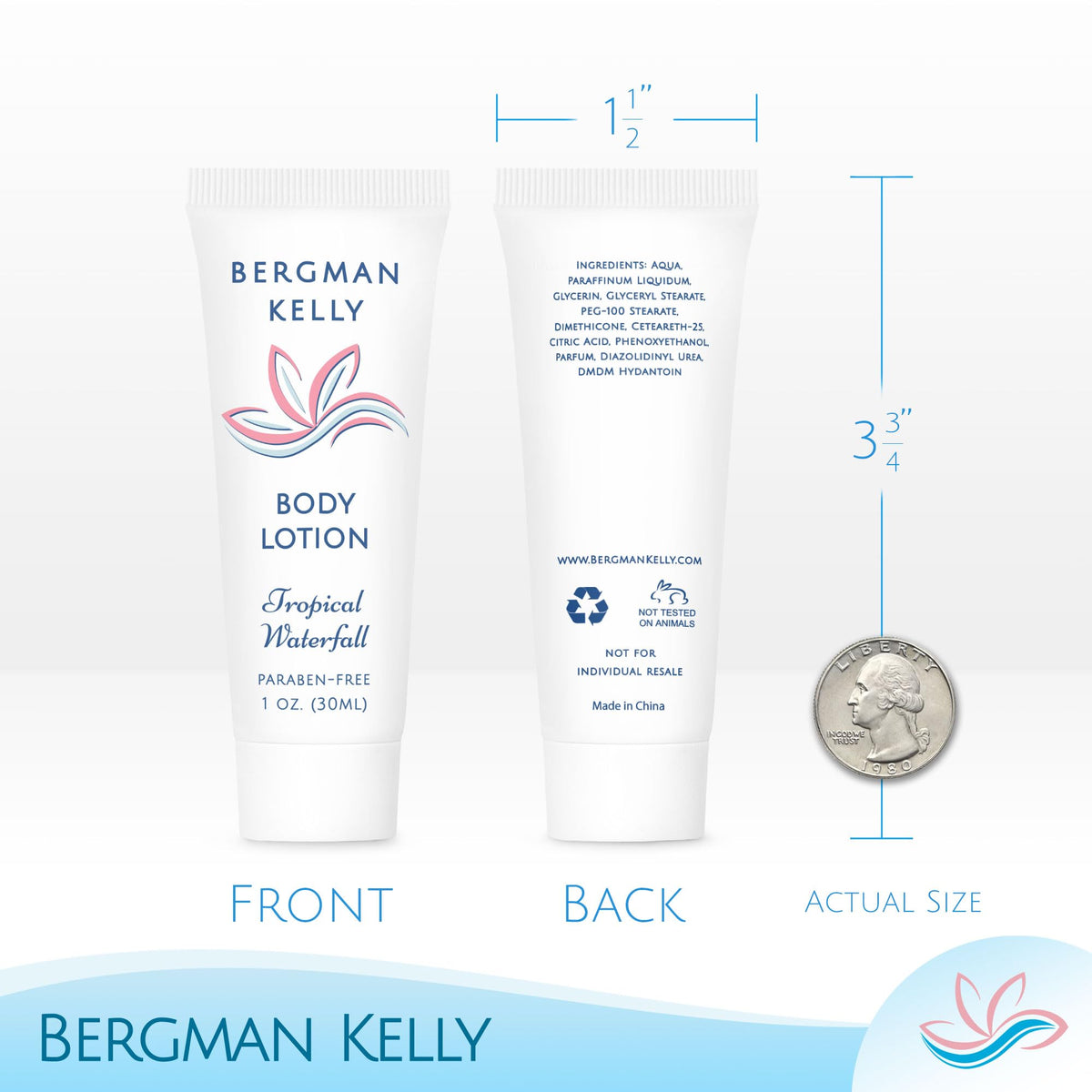 BERGMAN KELLY lotion texture on hand showing quick-absorbing hydration