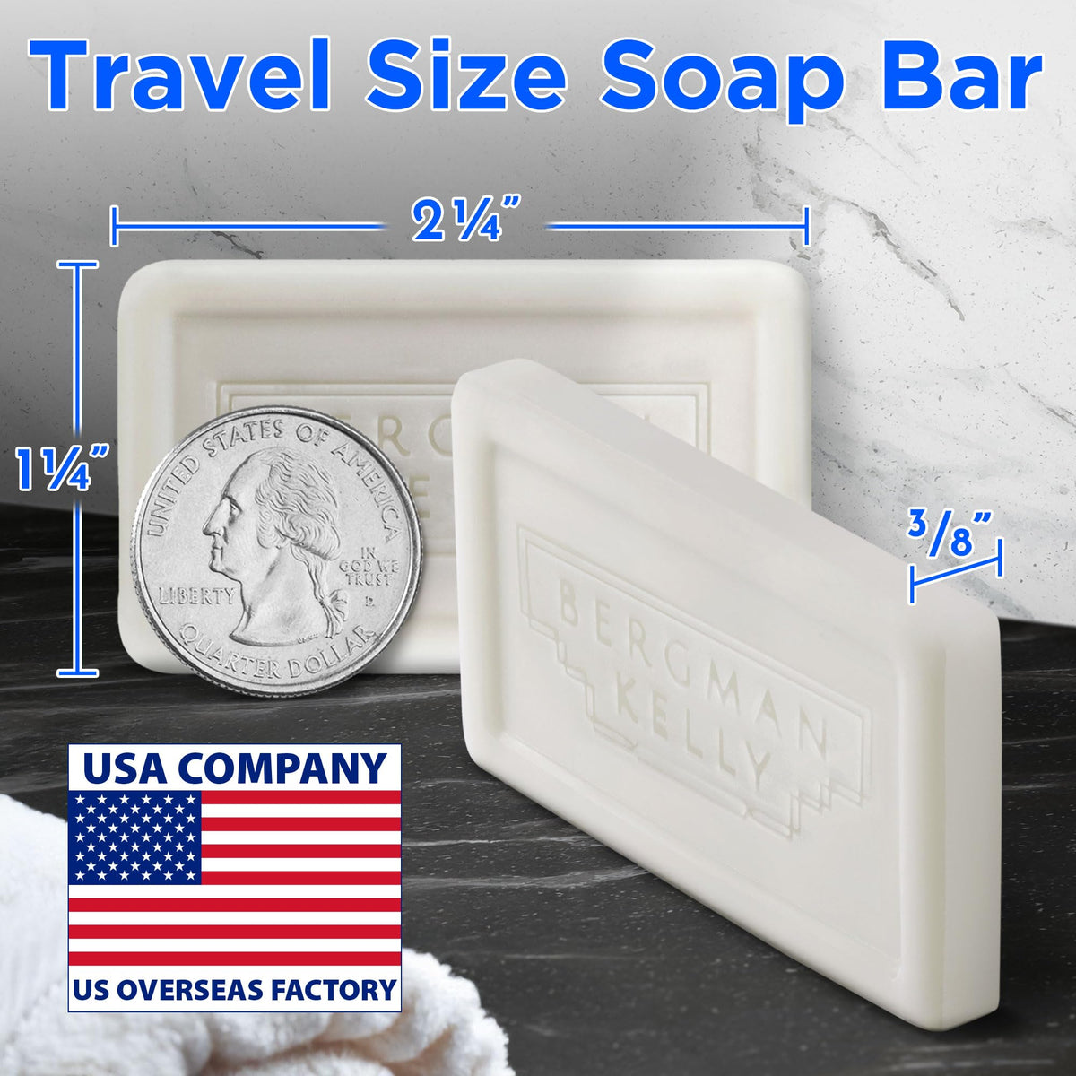 BERGMAN KELLY unwrapped soap bar close-up showing texture and shape