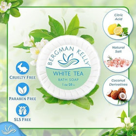 BERGMAN KELLY individually wrapped round soap close-up demonstrating hygiene and easy distribution