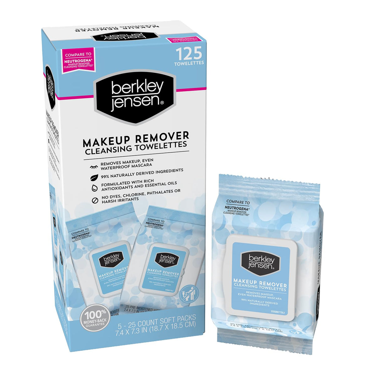 berkley jensen front packaging showing five resealable packs and brand