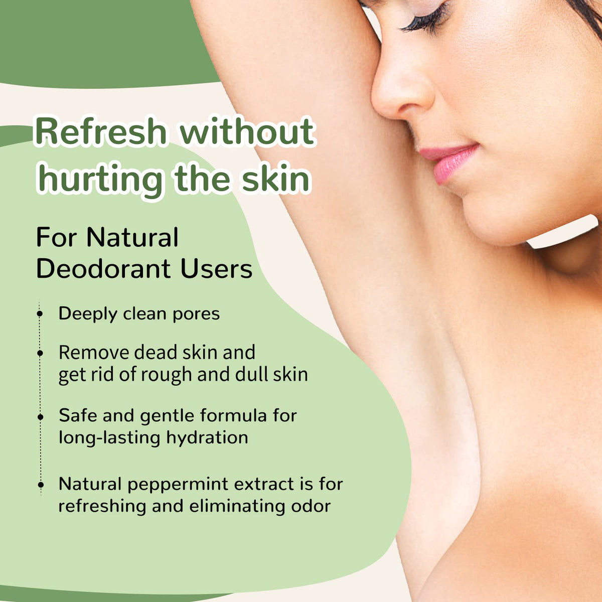 Berlaney scrub on knees and feet showing targeted exfoliation benefits