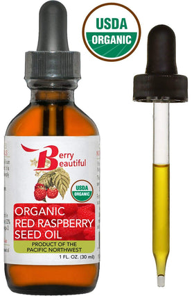 Berry Beautiful oil drop on fingertip showing lightweight texture and absorbency