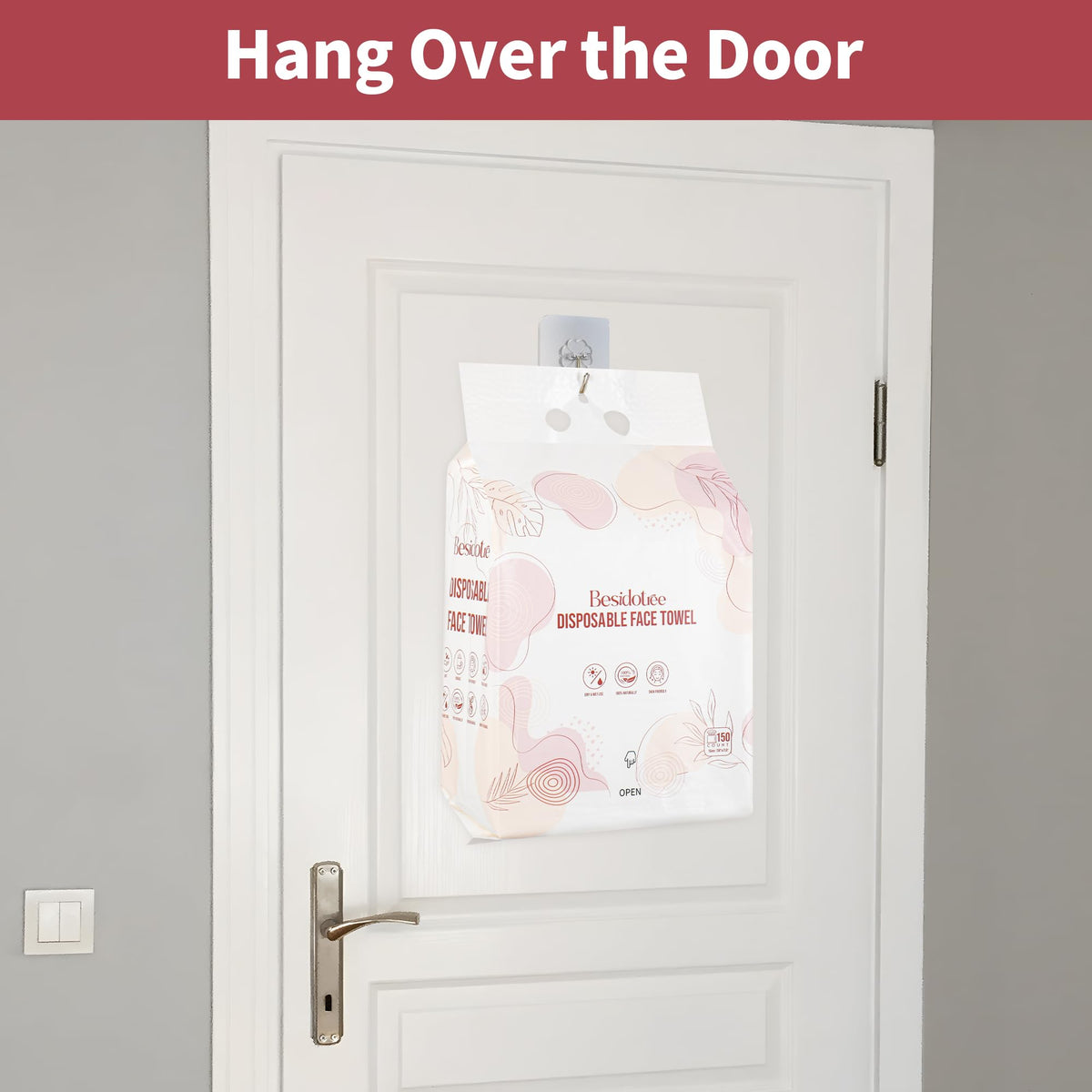 BESIDOTREE hanging bag displayed in bathroom for easy access convenience
