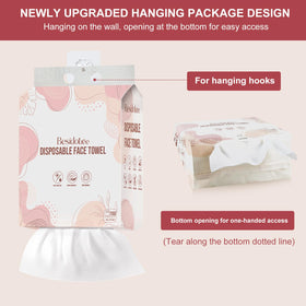 BESIDOTREE towel in use on face demonstrating gentle cleansing benefit