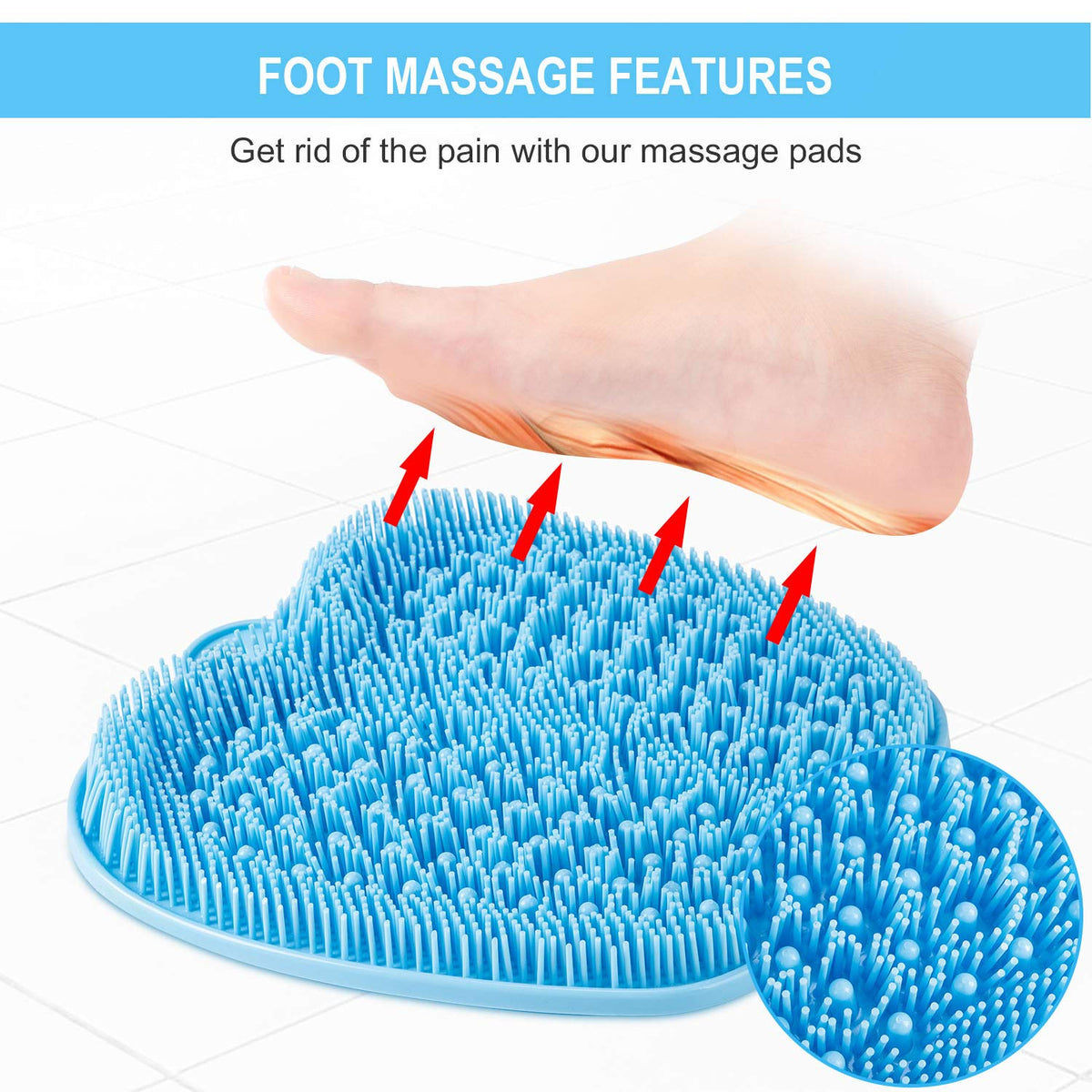BESKAR foot scrubbing action with person rubbing feet, aiding callus removal