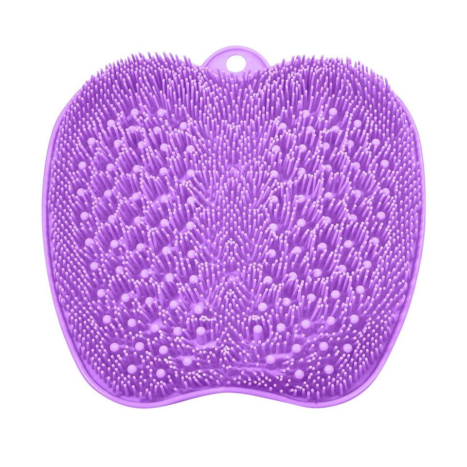 BESKAR front view of XL scrubber mat showing full surface and bristles, improves foot cleansing