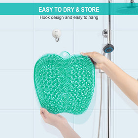 BESKAR mat placed in bathroom vignette suggesting daily foot care convenience