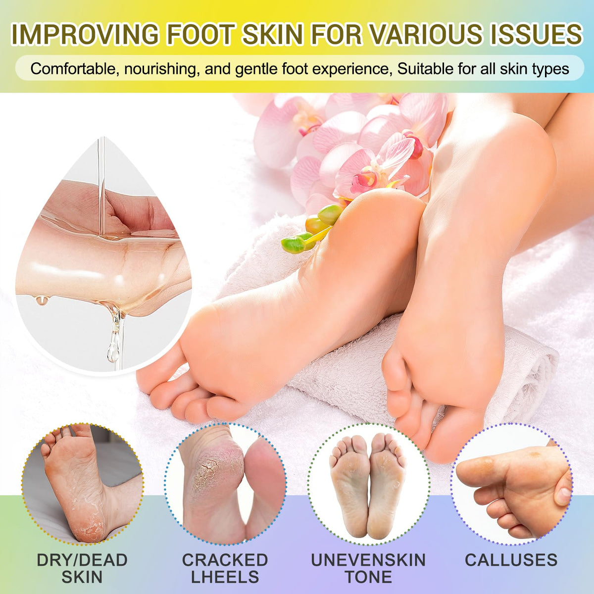 BESNEL foot mask worn on feet demonstrating comfortable wearable design