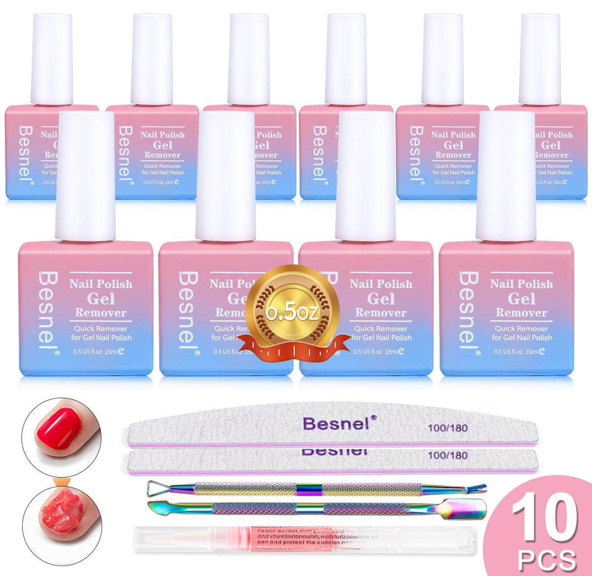BESNEL front packaging showing kit contents and quick removal benefit