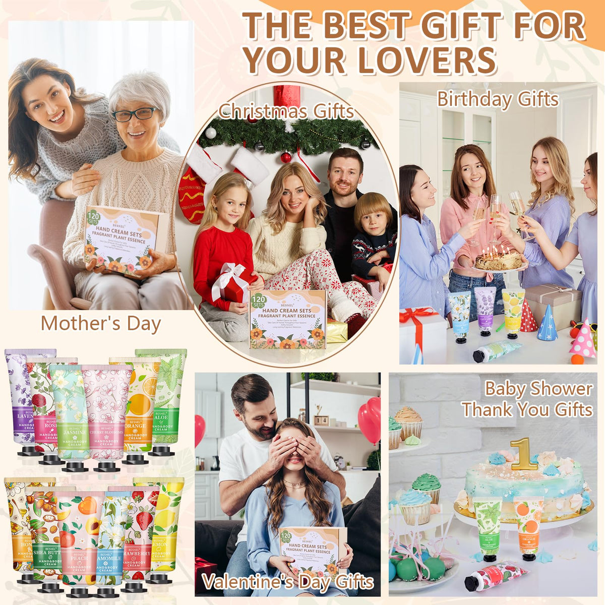 BESNEL gift basket display ideal for party favors and events