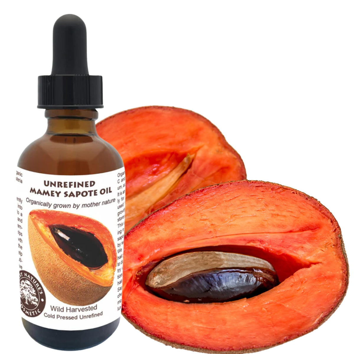 Best Nature's Cosmetics bottle front view showing organic mamey sapote oil benefits