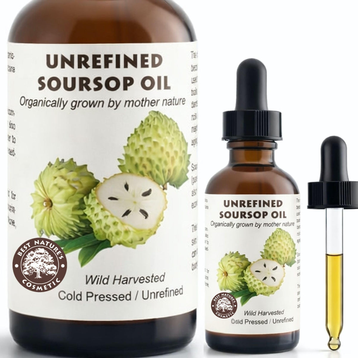 Best Nature's Cosmetics front bottle showing amber glass and label benefit