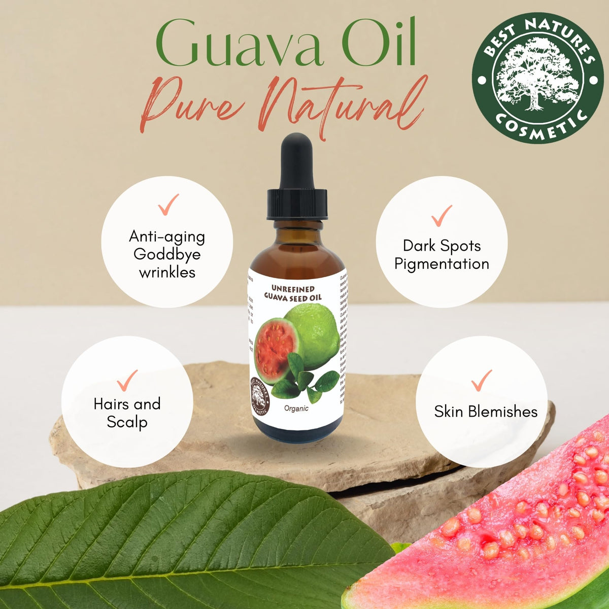 Best Nature's Cosmetics applying a few drops to cheek for hydration and glow benefit