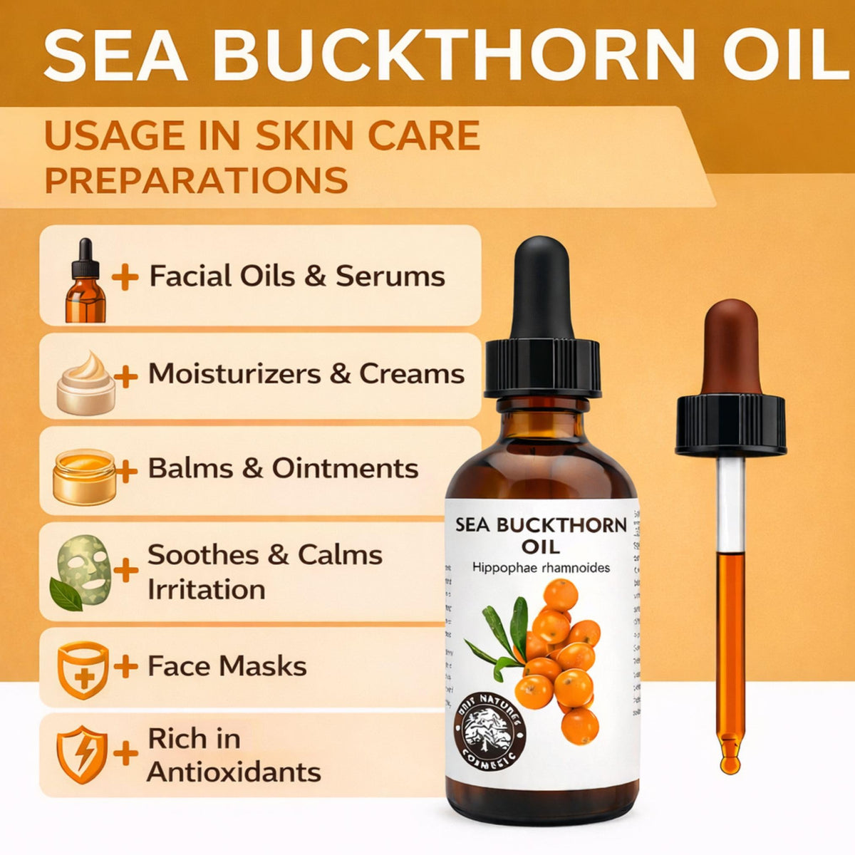 Best Nature's Cosmetics oil blended into serum, demonstrates cosmetic use