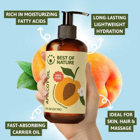 Best of Nature oil applied to hair ends demonstrating nourishment