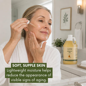 Best of Nature oil being massaged into skin illustrating smooth glide
