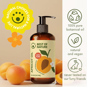Best of Nature oil pouring from bottle to show smooth consistency