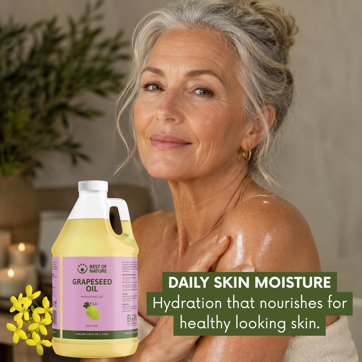 Best of Nature label detail highlighting ingredient purity and small-batch origin