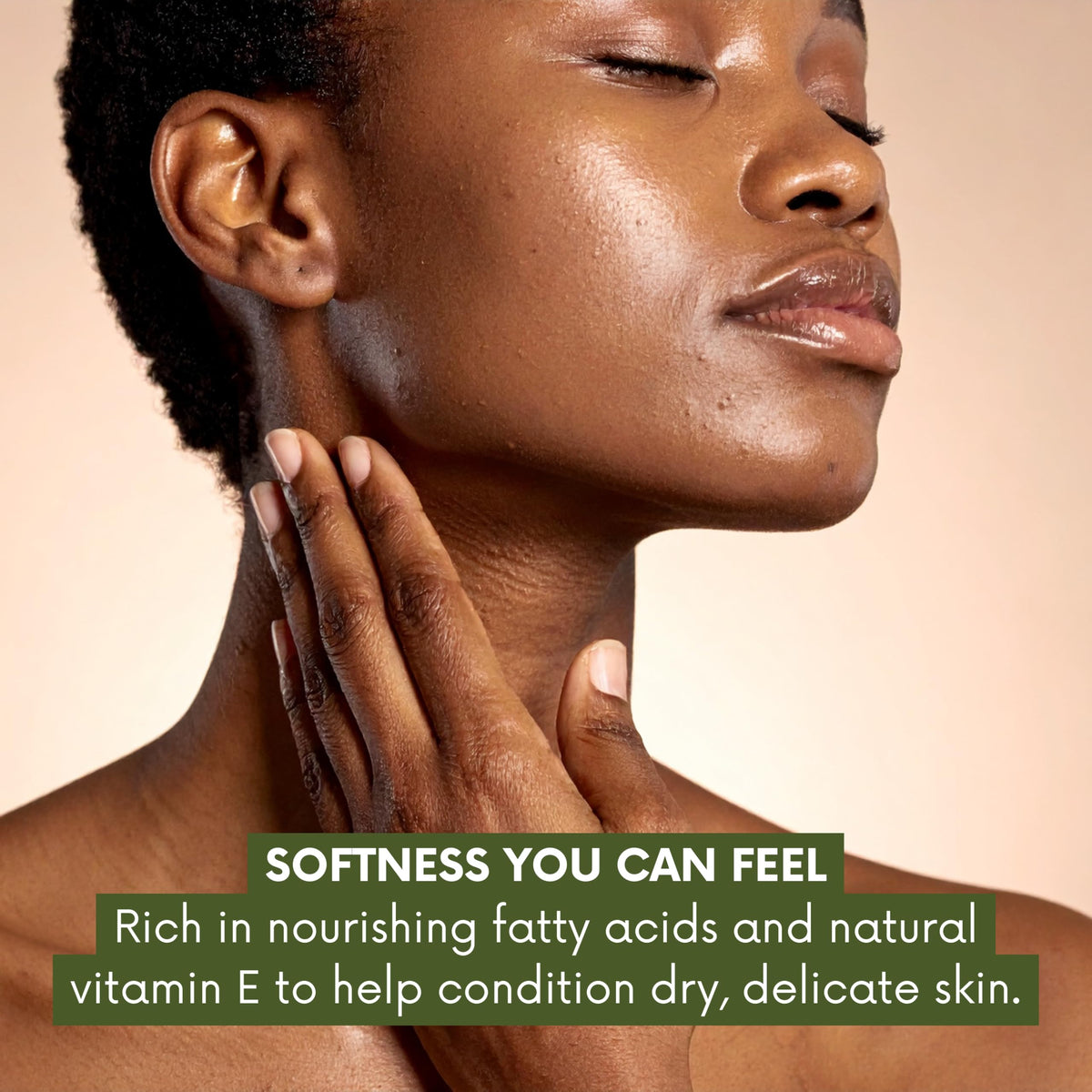 Best of Nature label detail highlighting cold-pressed unscented quality
