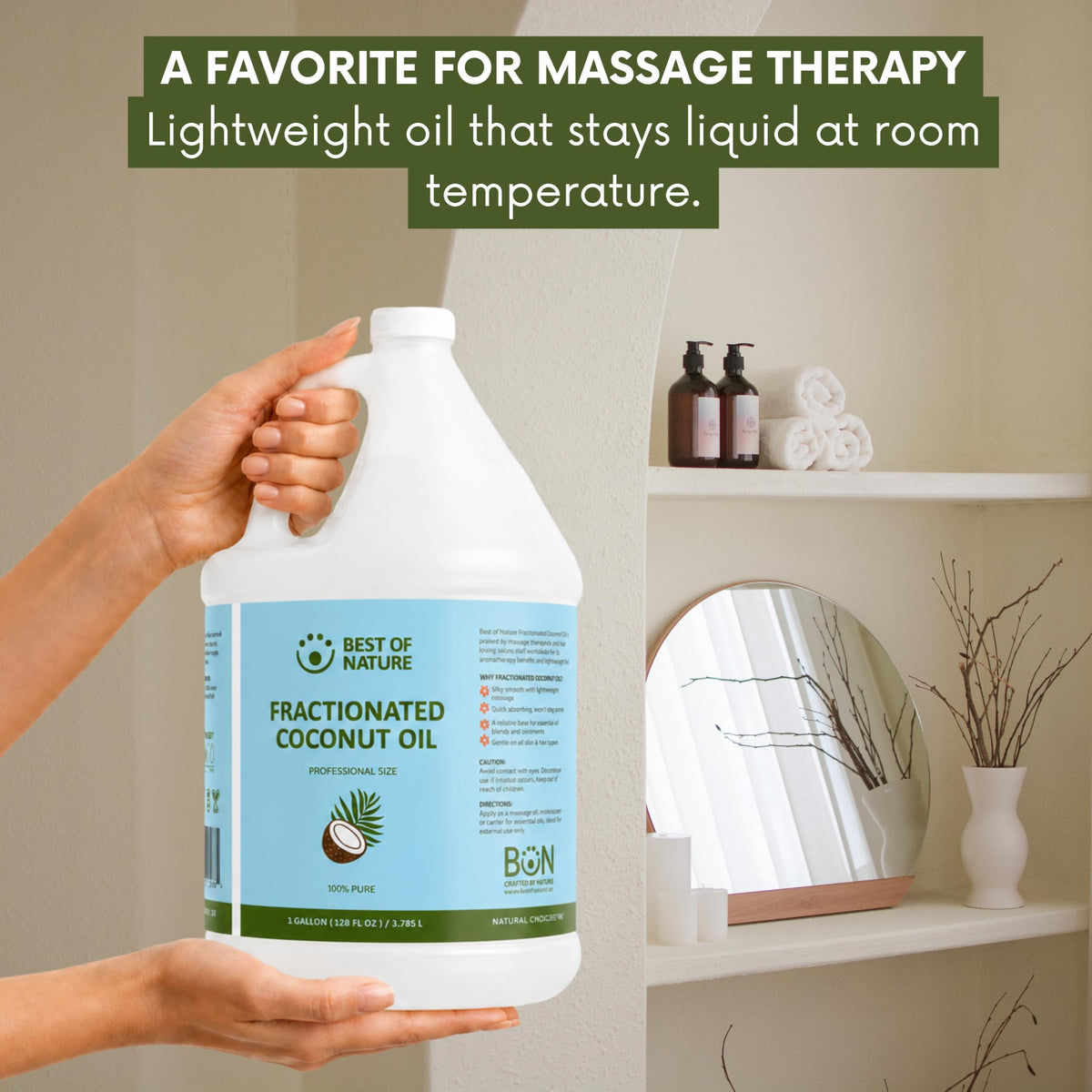 Best of Nature used on massage table in therapy setting showing smooth glide benefit