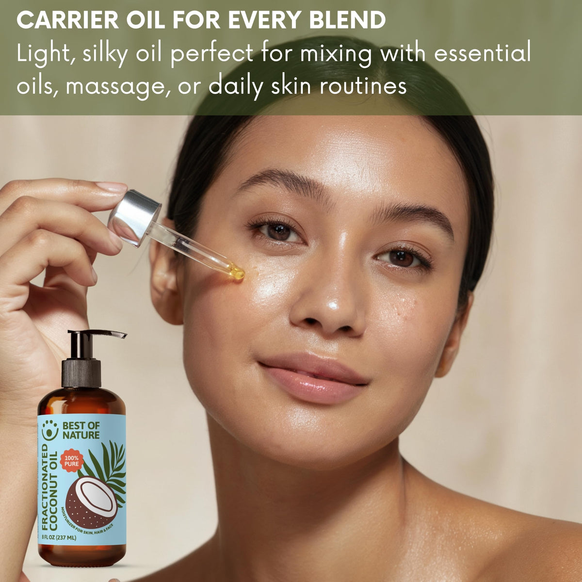Best of Nature hair treatment before-and-after showing smoother, conditioned hair