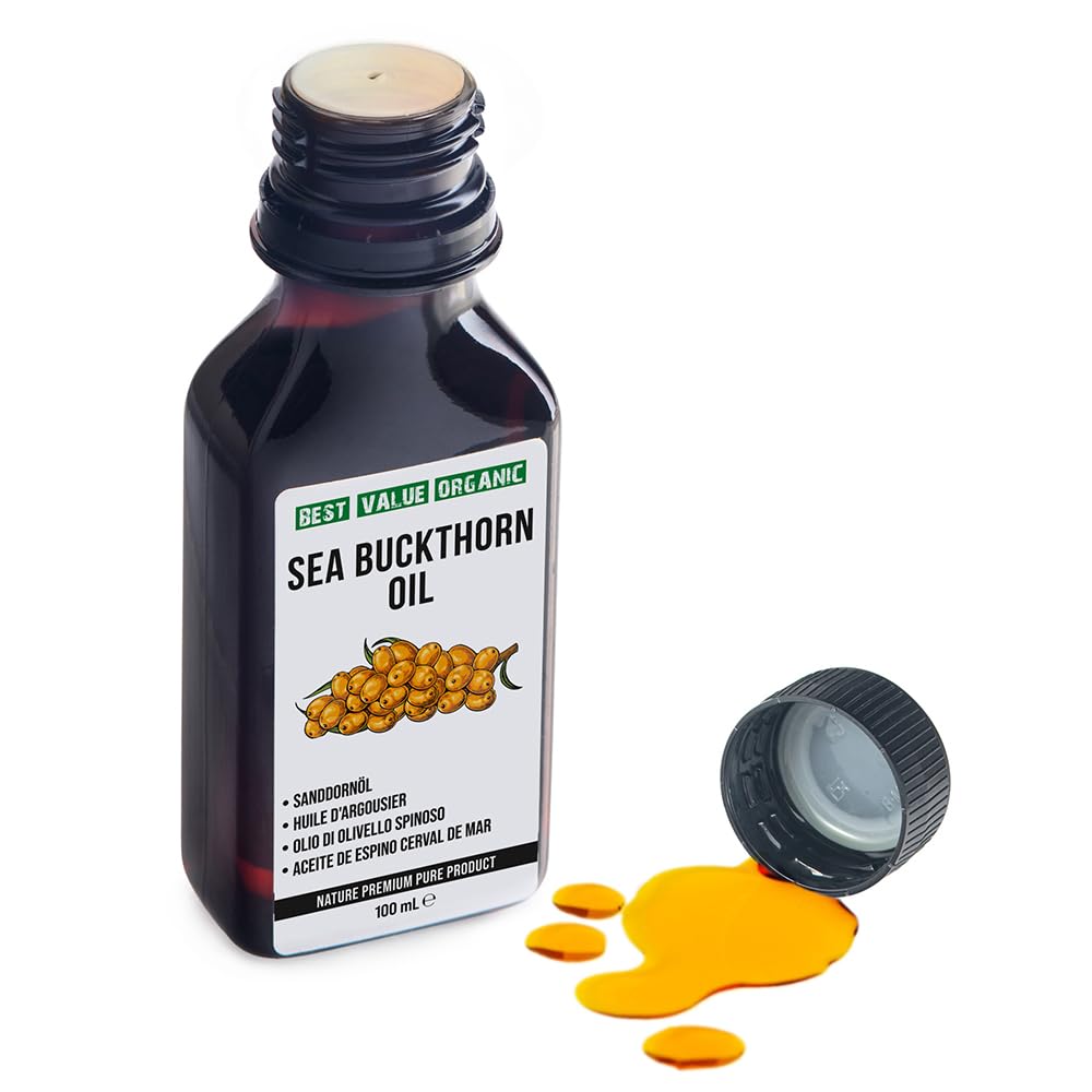 Best Value Organic bottle beside measuring tape showing true 100ml size