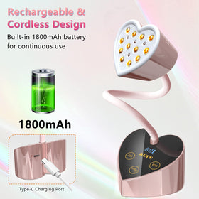 BETE curing nails under lamp showing even light coverage benefit