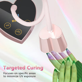 BETE LCD timer display showing preset timers for precise curing benefit