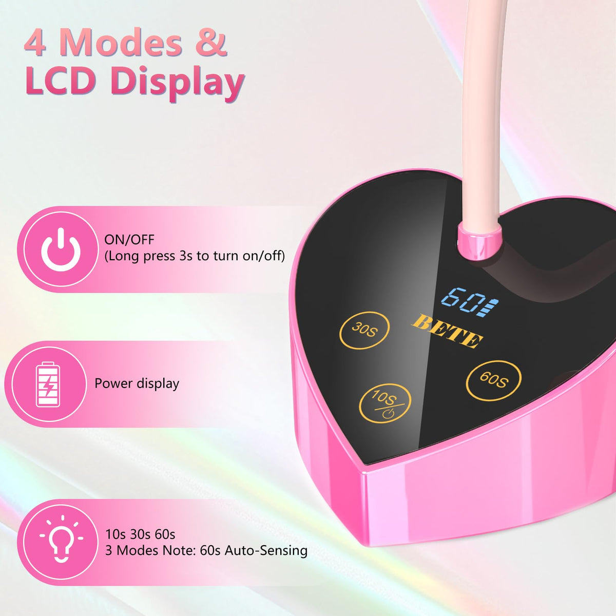 BETE close-up of 12 LED bulbs highlighting dual-wavelength curing power
