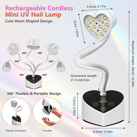 BETE lamp curing nails in use demonstrating cordless portability and salon results