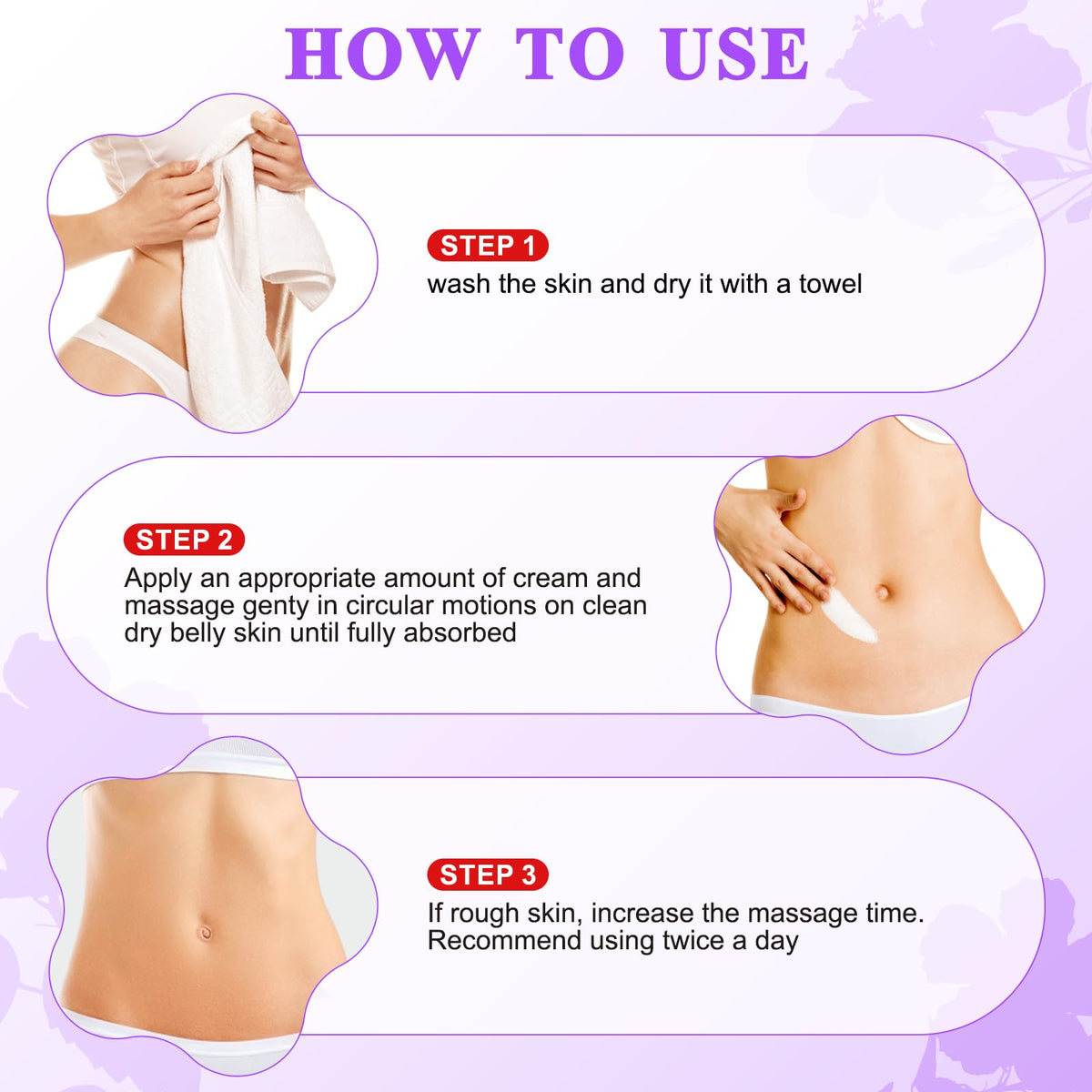 BETTENKO used on neck in mirror showing gentle lift and quick absorption