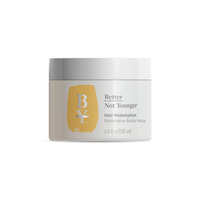 Better Not Younger front jar showing product packaging and volume benefits