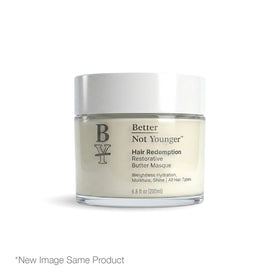 Better Not Younger open jar displaying creamy butter texture for deep nourishment
