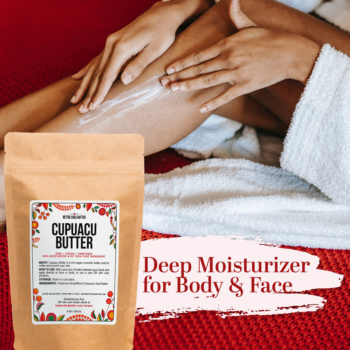 Better Shea Butter cupuacu in jar as DIY lotion base showing formulation versatility