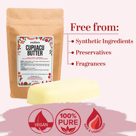 Better Shea Butter cupuacu melting on hands demonstrating quick absorption benefit