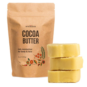 Better Shea Butter front block showing packaging and size, nourishing moisturizer benefit