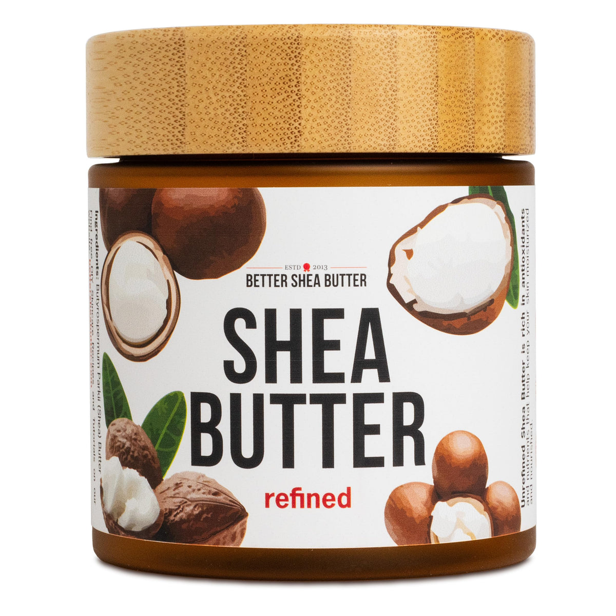 Better Shea Butter front jar view showing pure unscented packaging and travel-friendly size