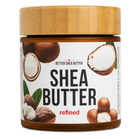 Better Shea Butter front jar view showing pure unscented packaging and travel-friendly size