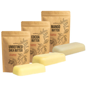 Better Shea Butter front packaging showing three 8 oz bars and included e-book