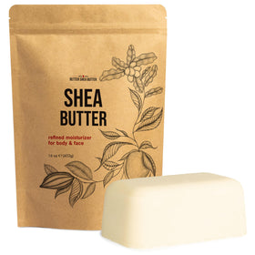 Better Shea Butter front packaging white bar showing brand and pure unscented benefit