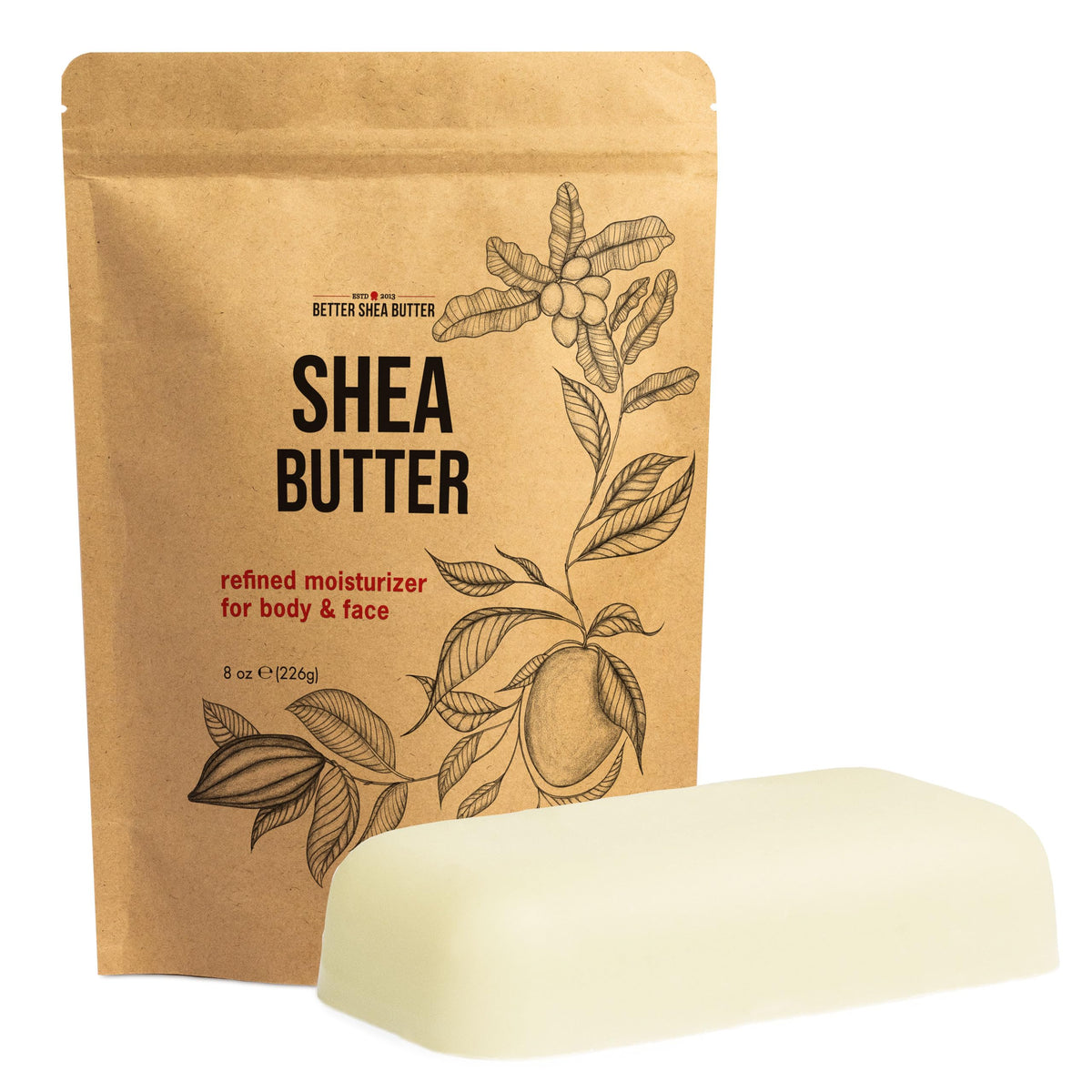 Better Shea Butter front packaging showing clean unscented bar and brand