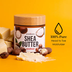 Better Shea Butter open jar texture displayed for easy scooping benefit