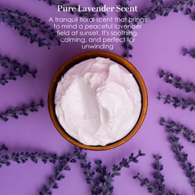 Open jar showing whipped texture of Better Shea Butter for smooth application