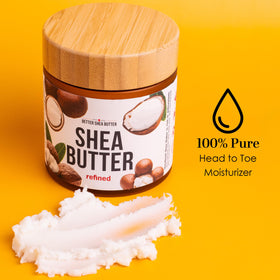 Better Shea Butter label detail showing ingredient clarity and fragrance-free benefit