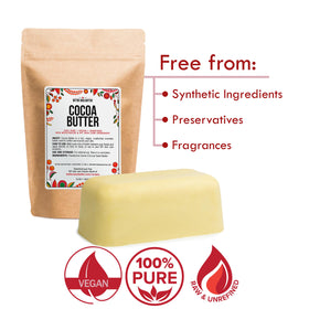 Better Shea Butter beside lip balm ingredients showing brand used for homemade lip care durability