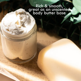 Better Shea Butter applied to hair ends to show shine and lightweight conditioning benefit