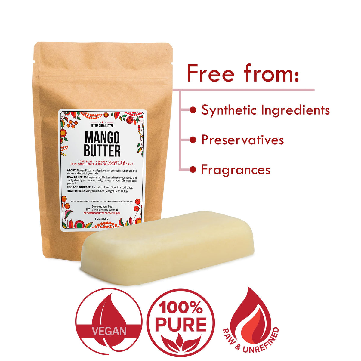 Better Shea Butter mango butter melting in bowl for DIY use and smooth mixing benefit