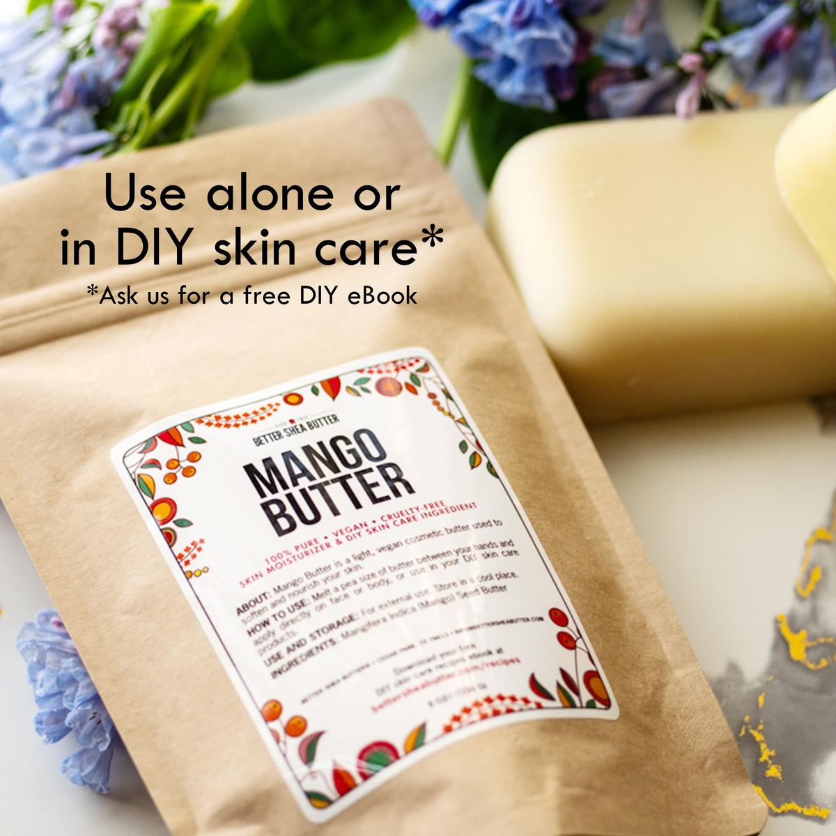 Better Shea Butter mango butter with soap ingredients, useful for natural soap making